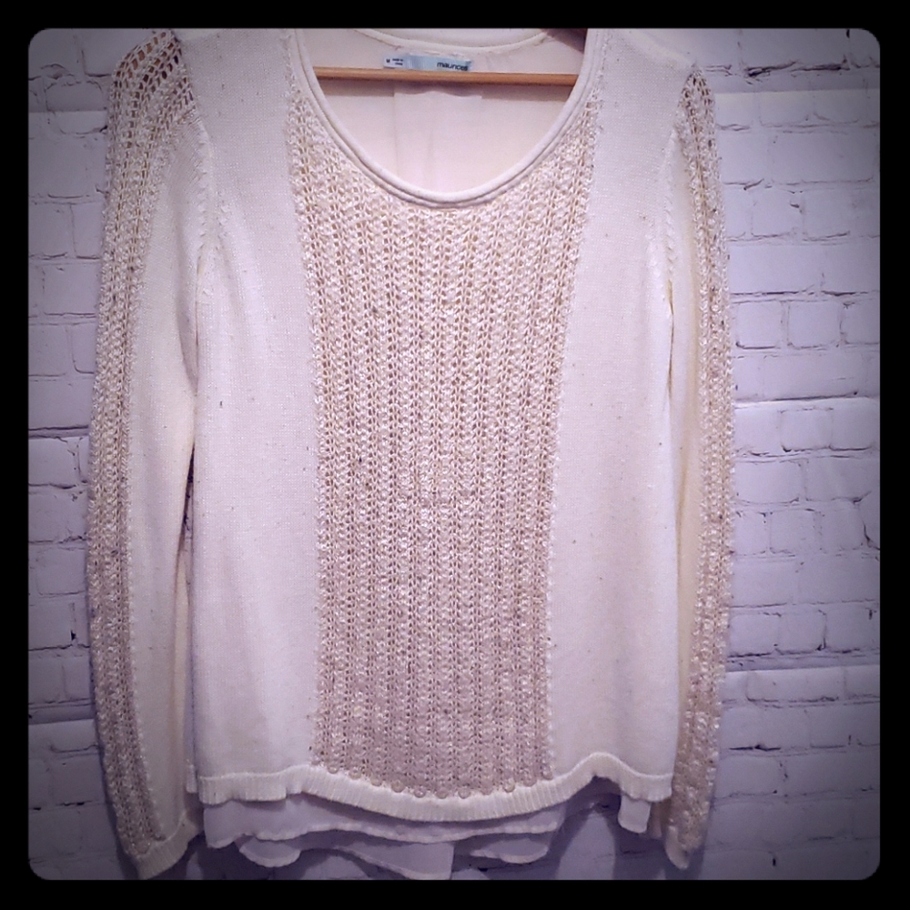 Maurices Layered Sweater/Blouse - Size M